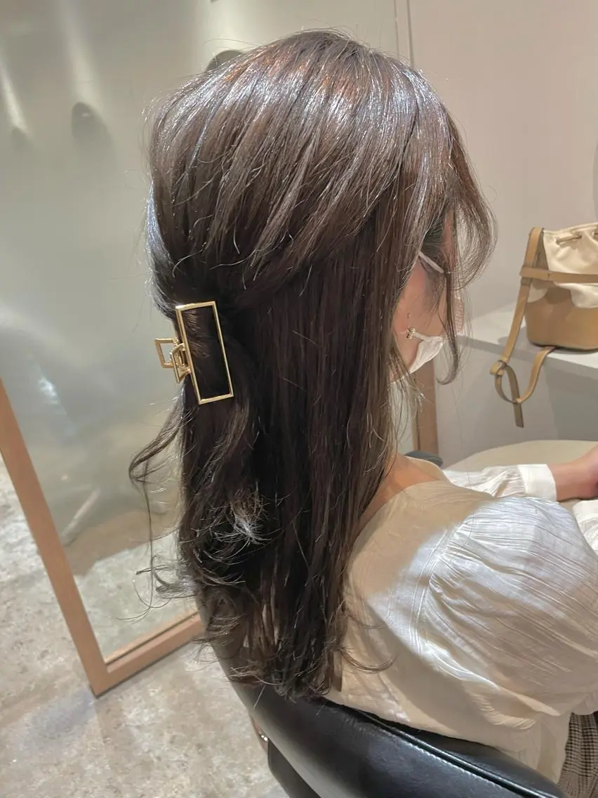 ロング カラー ヘアアレンジ REONA🪽✨薬院 レイヤーカット🫧のヘアスタイル