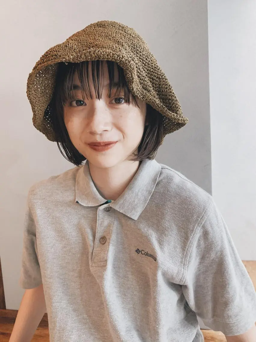 ショート カラー ボブパーマコテ巻き風 パーマNo1深江秀平のヘアスタイル