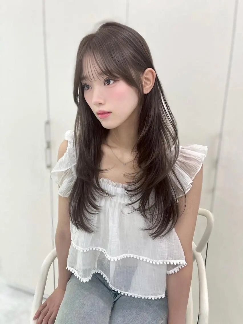 カラー ふわっと抜け感🥣 ブラウンベージュ🤎のヘアスタイル