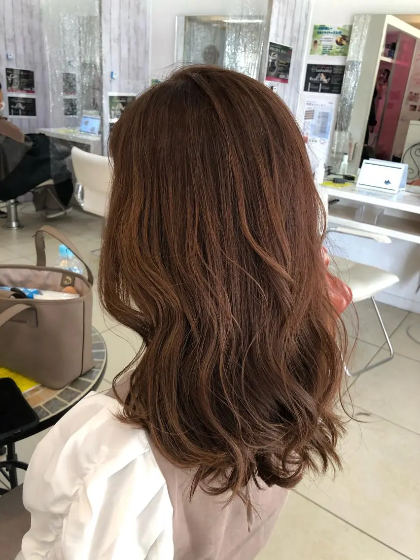 ロング カラー ベージュカラー ピンクカラー ピンクベージュ カット ヘアカラー 🤎ベージュカラー/ 髪質改善/山岸🤎のヘアスタイル