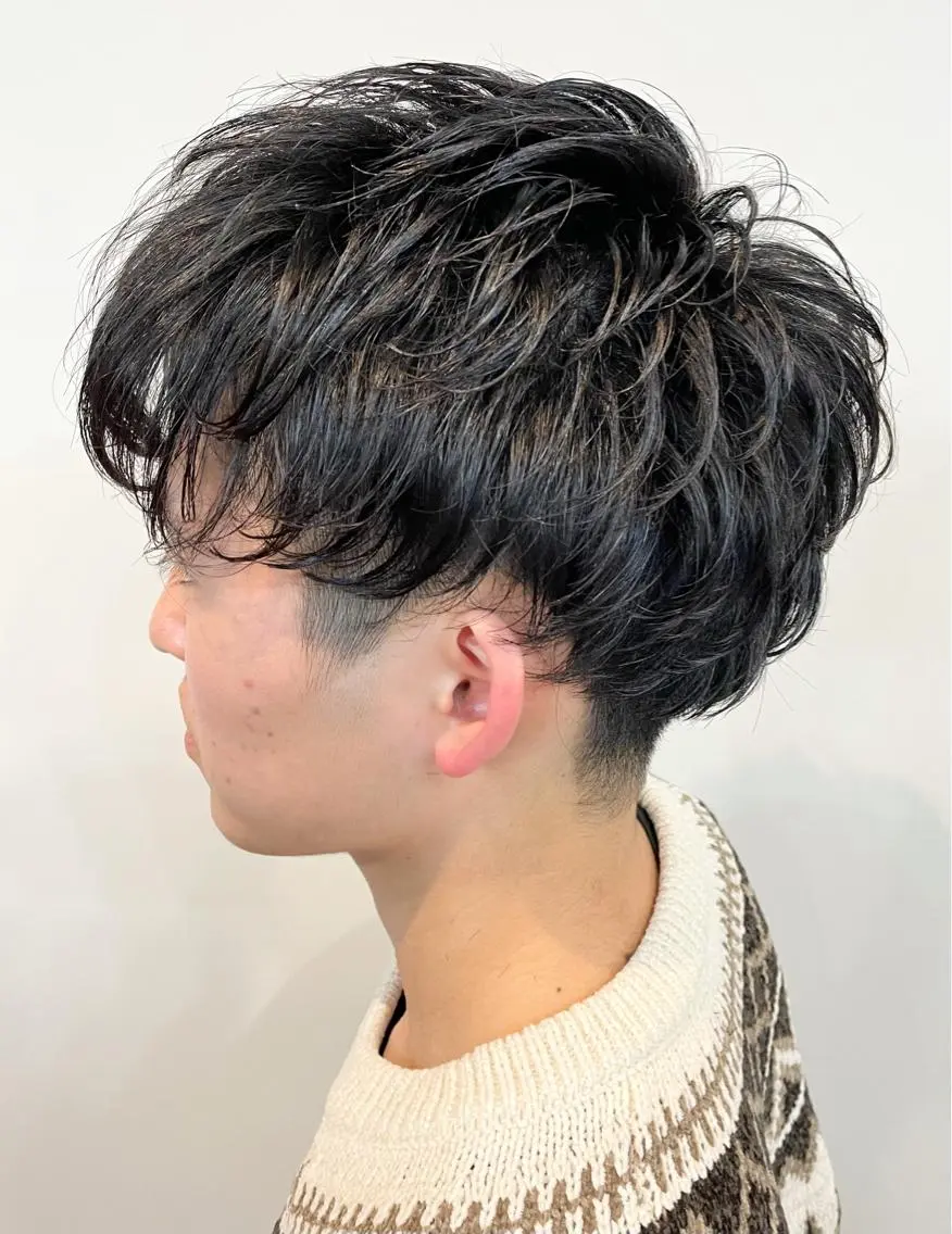 ショート パーマ メンズ メンズパーマ カット パーマ FLAGS YAMATOのヘアスタイル