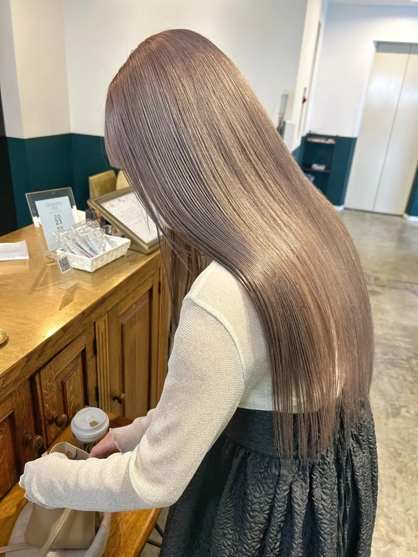 ロング カラー グレージュ ロング カラーリスト菅野 竜矢🌈のヘアスタイル