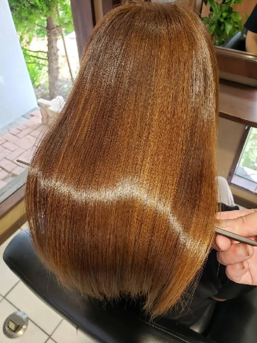 ロング 髪質改善 縮毛矯正 トリートメント ヘアカラー トリートメント 青山 早智子のヘアスタイル