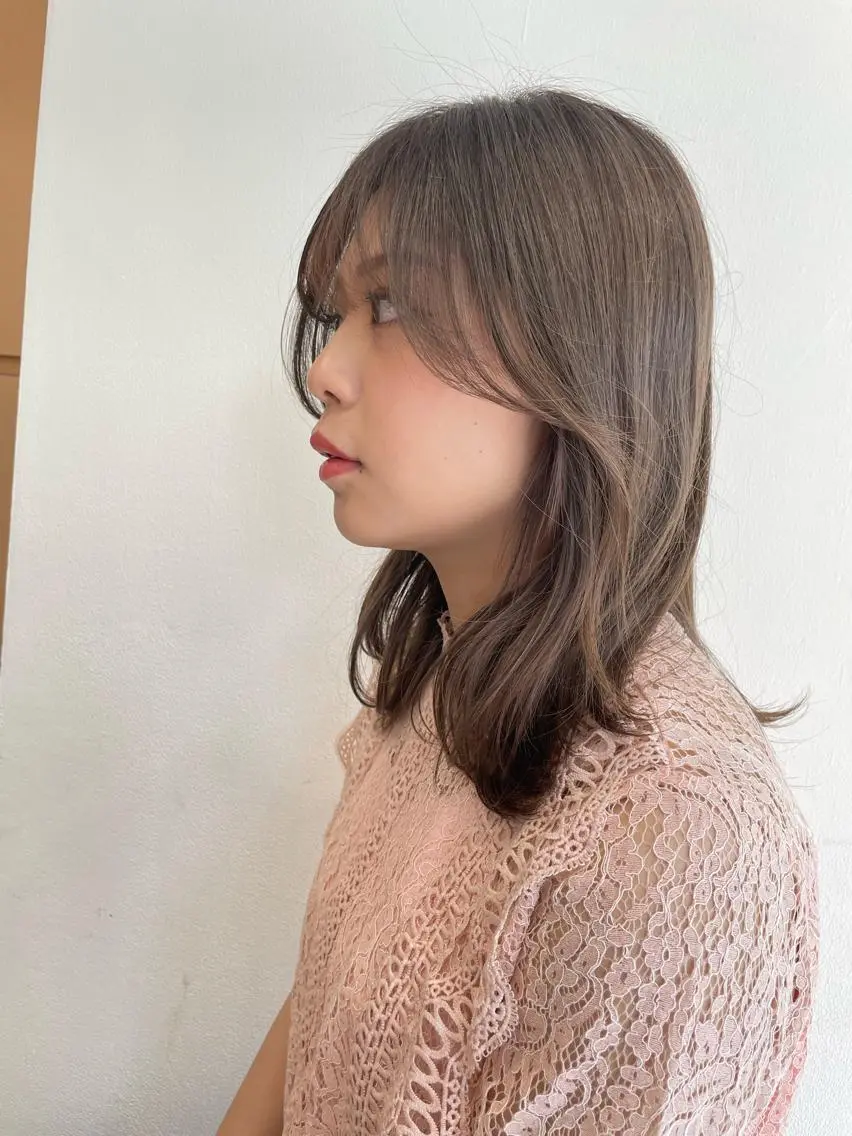 ミディアム 似合わせカット 迫留由弥のヘアスタイル