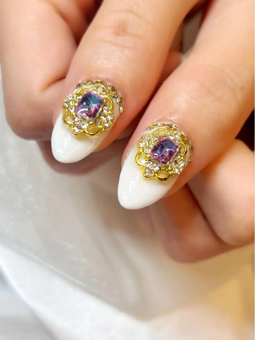 ネイル アートネイル オーロラネイル ジェルネイル キラキラネイル 韓国ネイル ハンドネイル clover nailのネイルデザイン