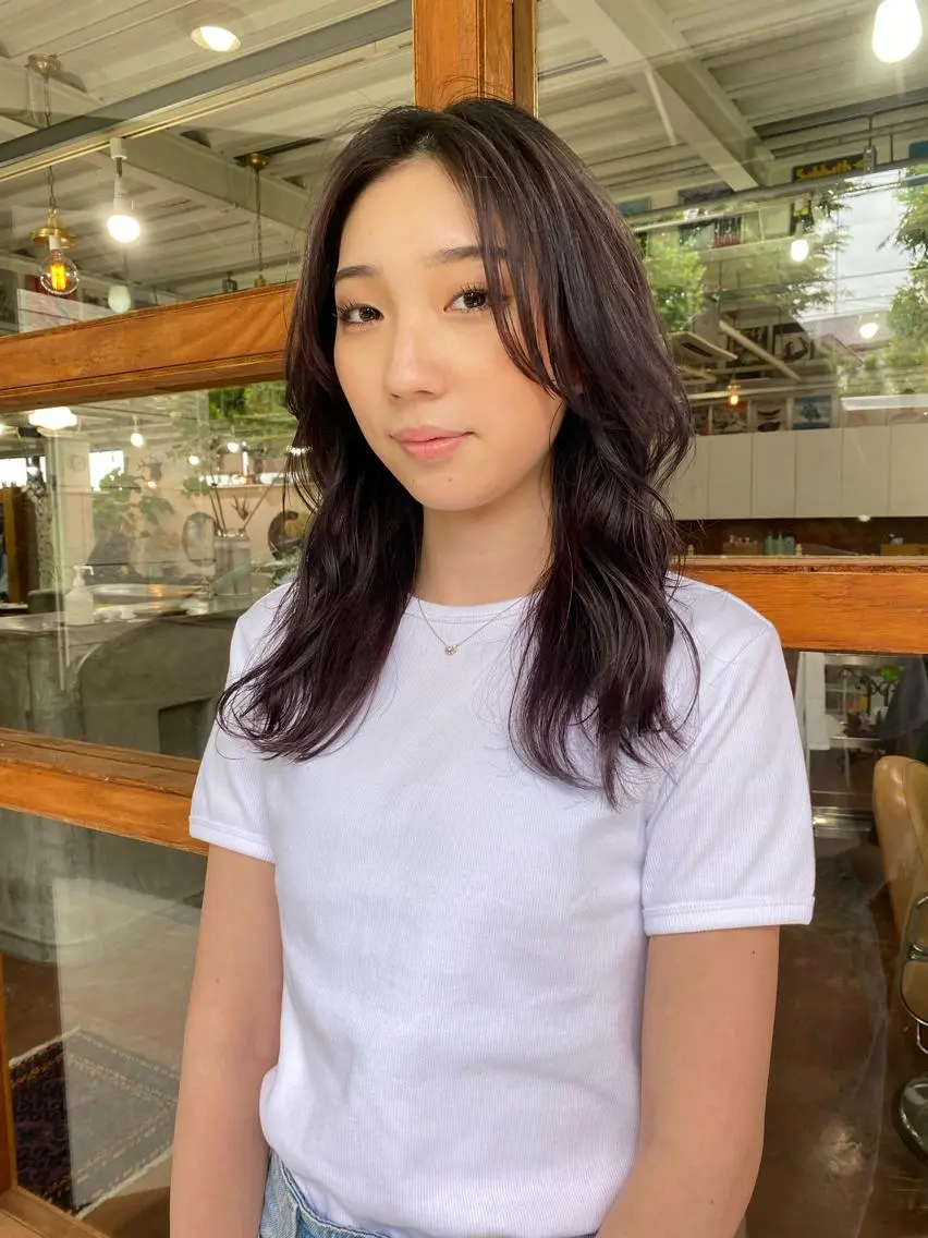 セミロング くびれヘア レイヤーカット なぎ🌿.∘[ボブ, ニュアンスカラー]のヘアスタイル