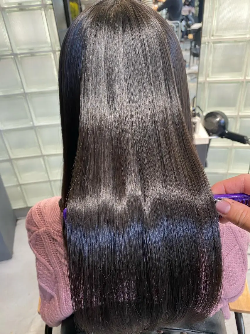 ロング 縮毛矯正 大橋 美咲のヘアスタイル