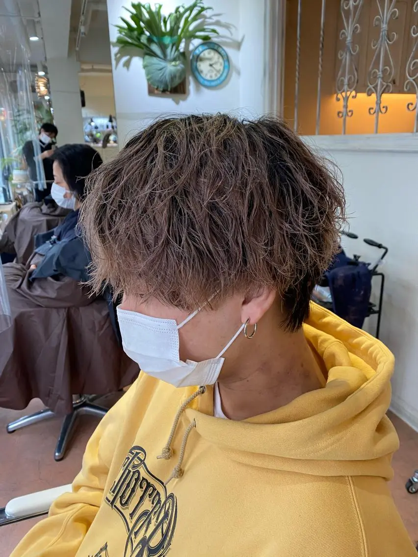 ショート カラー パーマ メンズ 【メンズ特化】 茅野　洋介のヘアスタイル