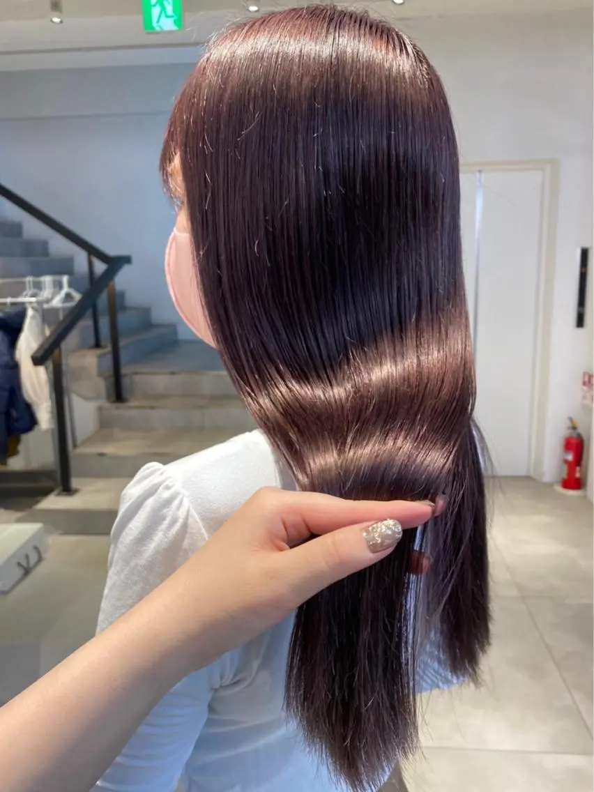 ロング 顔周りカット/透明感 カラー✂️MEIのヘアスタイル