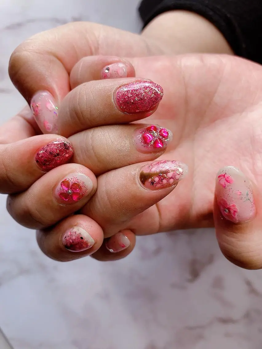 ネイル 持ち込み 春ネイル JIFFY nailstudioのネイルデザイン