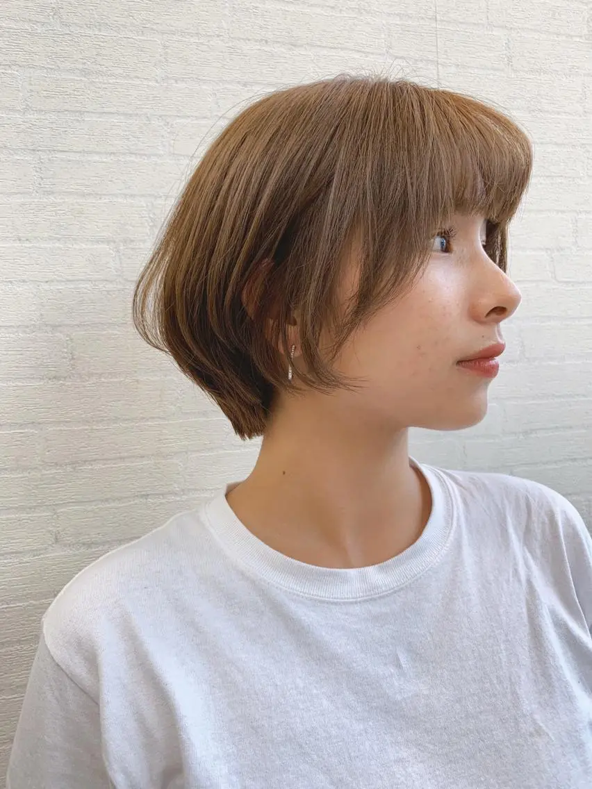 ショート カラー 切りっぱなしボブ ショートボブ ハンサムショート ボブ ショートヘア カット ヘアカラー トリートメント 初めてのショート お任せください✂️のヘアスタイル