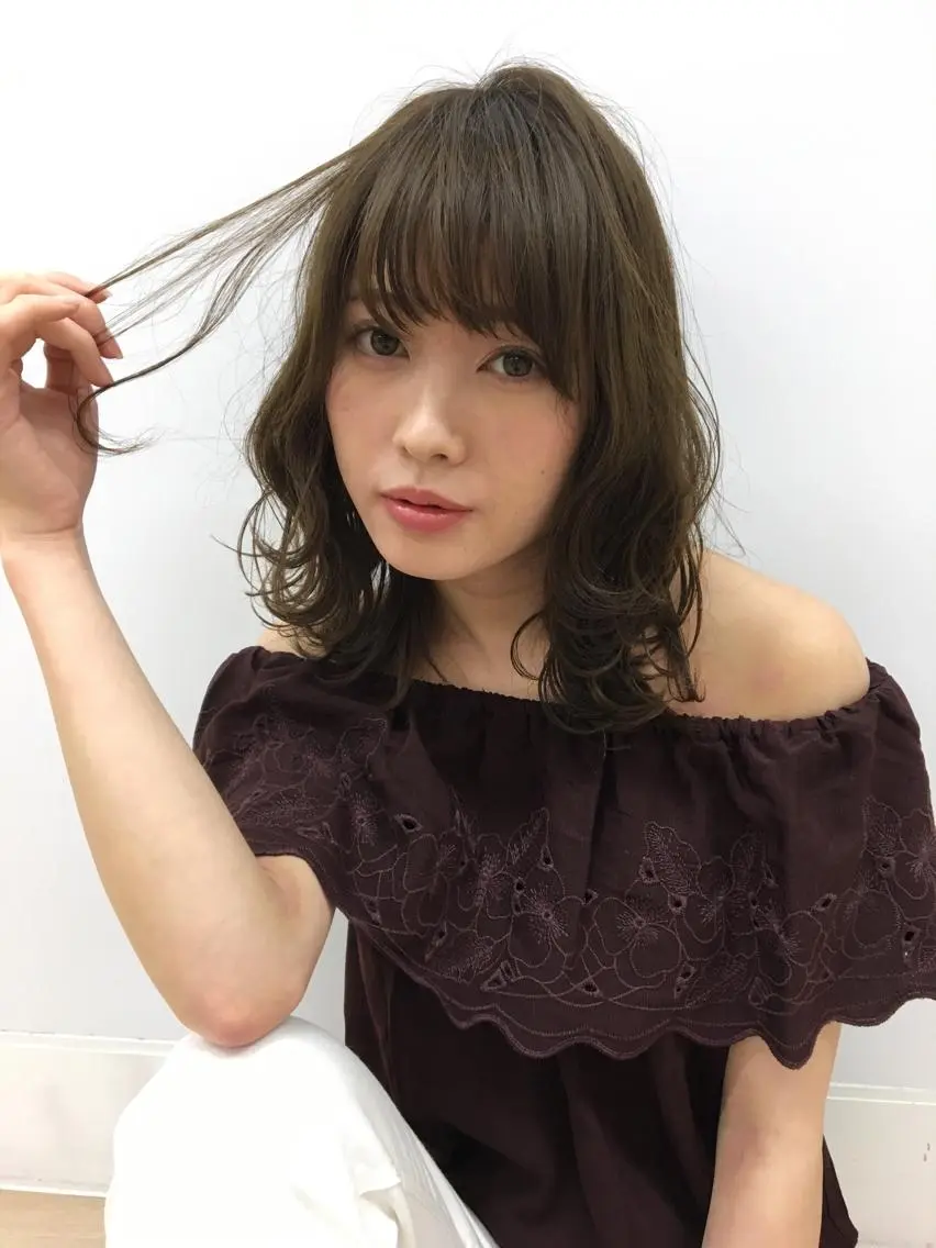 ミディアム 広がり、まとまらない お悩み改善/ 中田のヘアスタイル