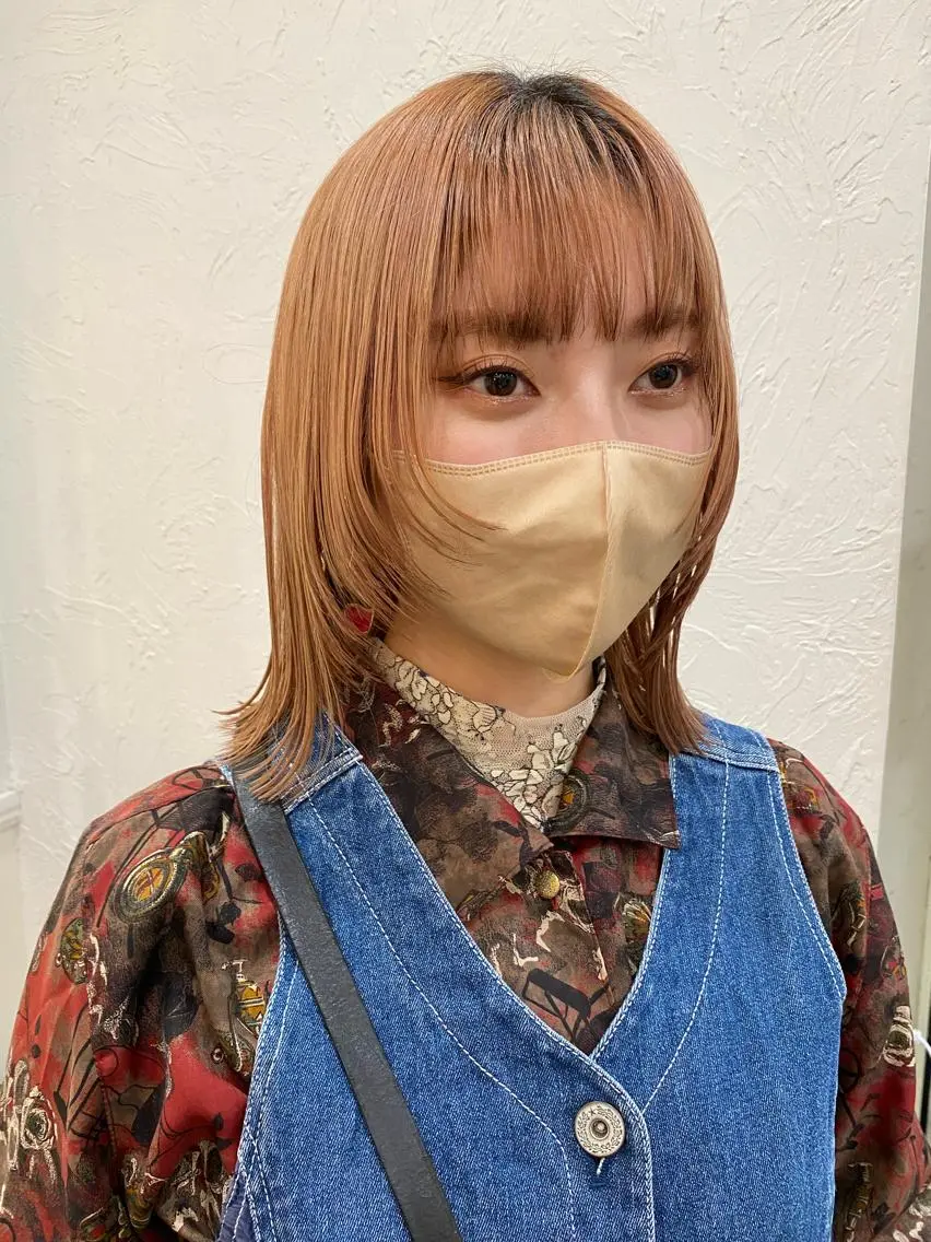 ミディアム カラー 前橋 姫奈のヘアスタイル