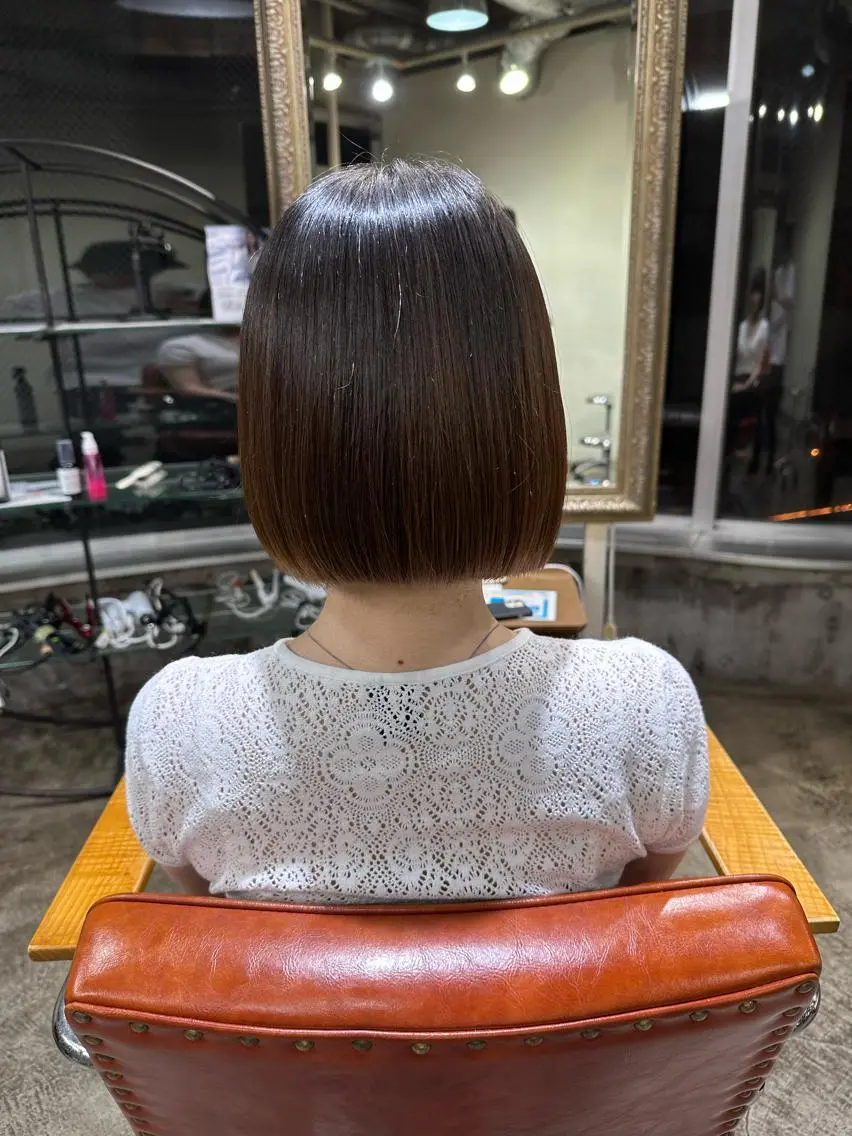ショート 🔥コテ巻き風 ボブパーマ🔥のヘアスタイル