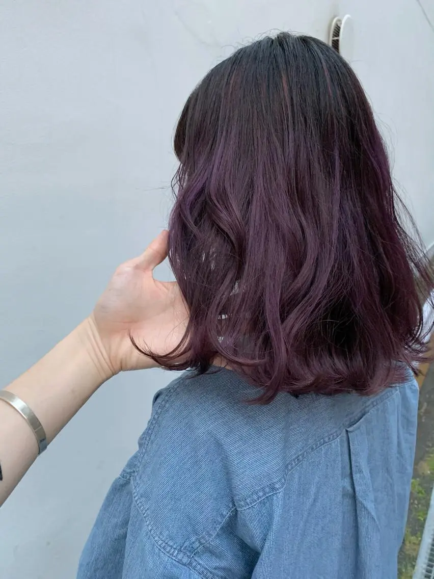 ミディアム カラー パープルカラー tension 【テンション】のヘアスタイル