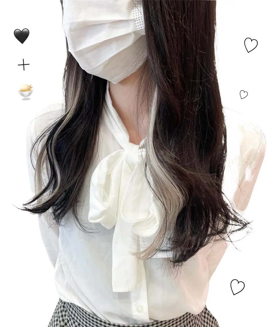 セミロング カラー シールエクステ エクステ 新宿駅近♡個室 ♡関口三都季🌜のヘアスタイル