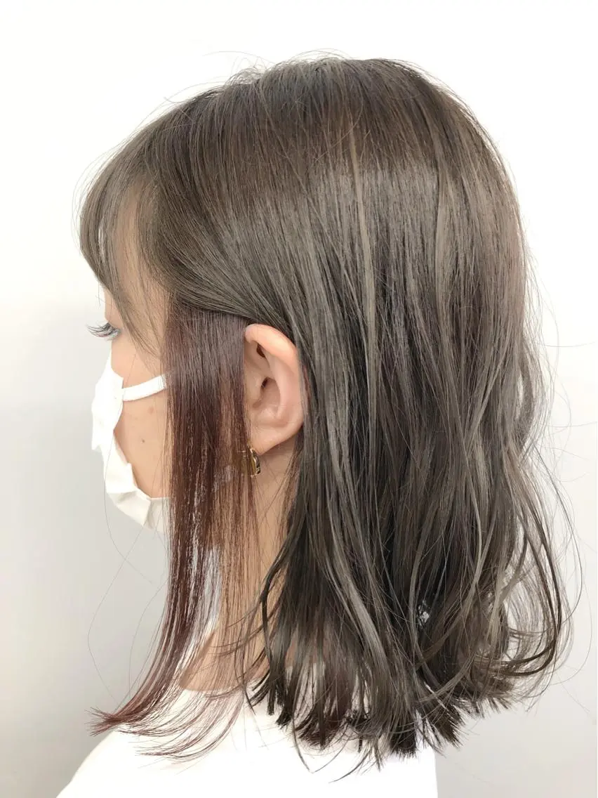 ミディアム カラー ブリーチ インナーカラー ブリーチなしカラー 代表 YUKI ☆のヘアスタイル