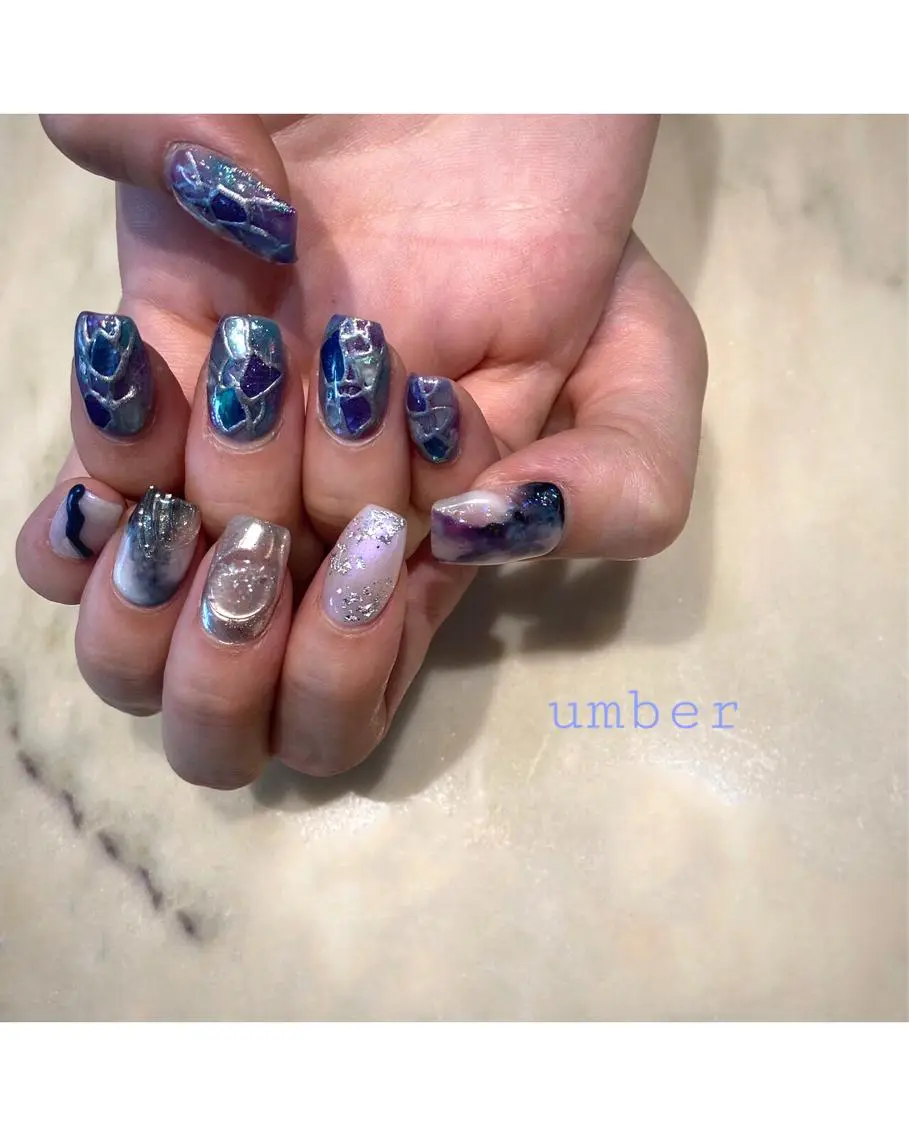 ネイル クリアネイル フットネイル フレンチネイル グラデーション キラキラネイル ハンドネイル umber 三茶1分のネイルデザイン
