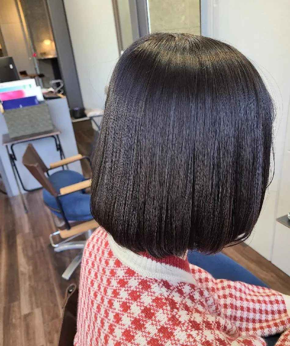 ショート ワンレンボブ ボブ カット トリートメント terra✂️川嶋 大輔のヘアスタイル