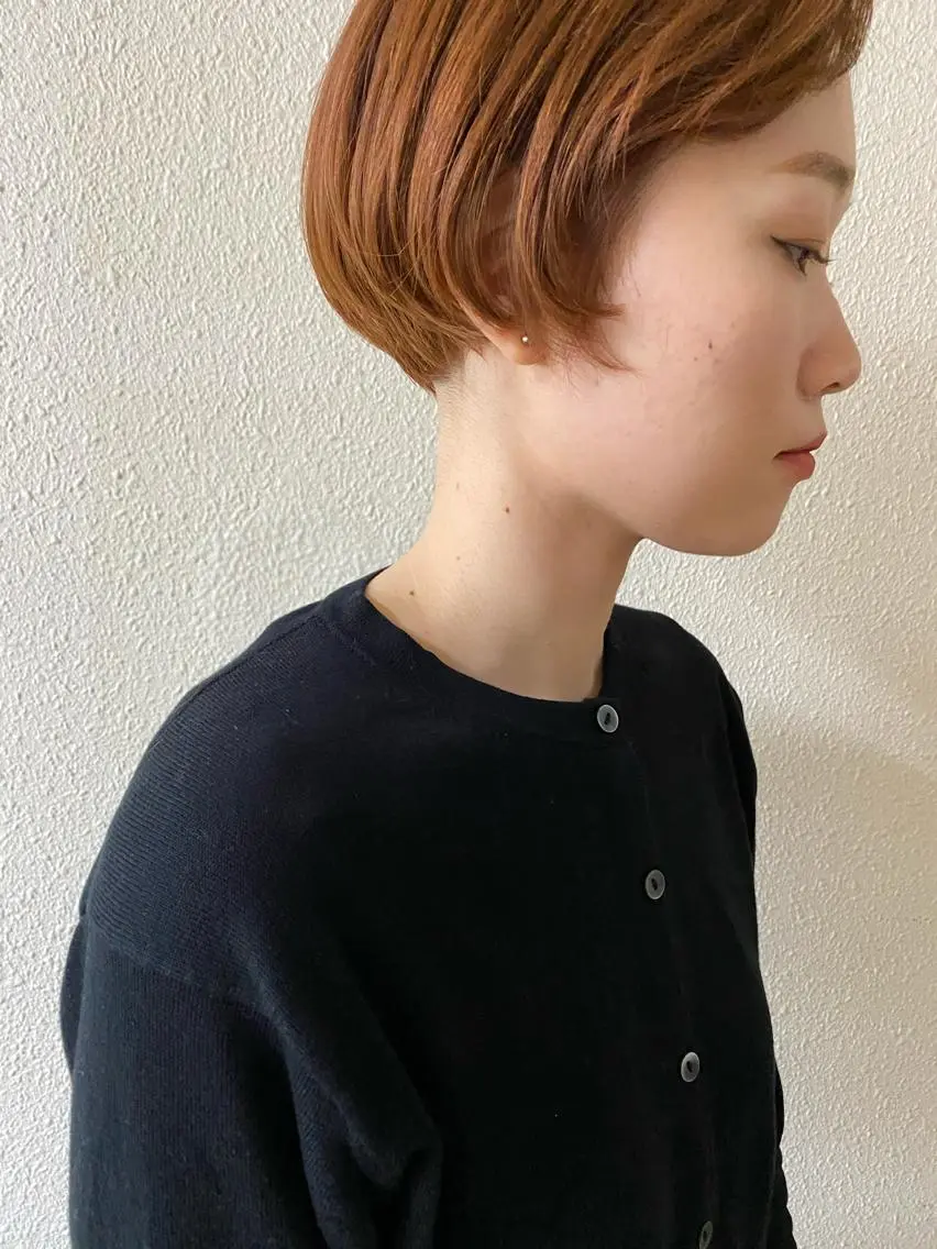 ショート カラー オレンジ カット ヘアカラー ツキノキ　ミナ 8月から西梅田店のヘアスタイル