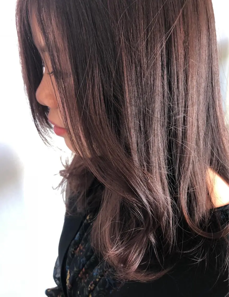 ロング カラー カット ヘアカラー 荒清  圭以のヘアスタイル