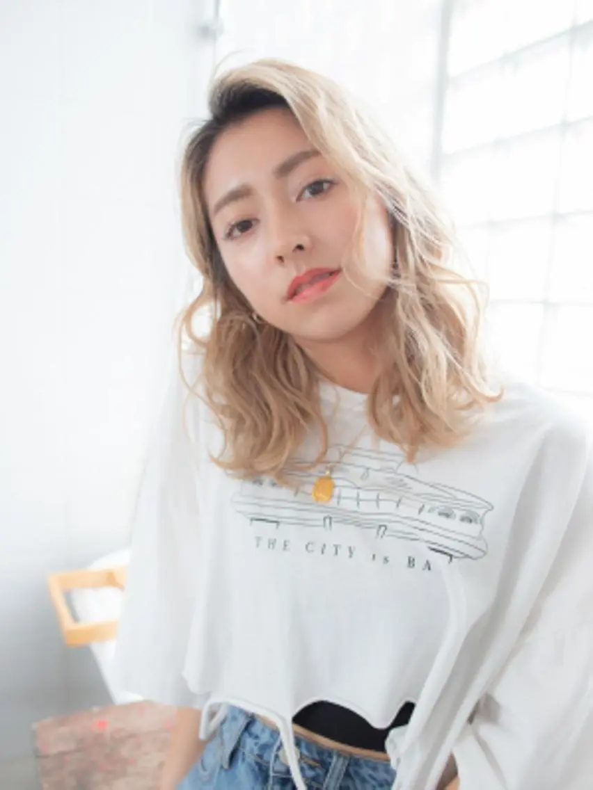 ミディアム カラー 髪質改善✨艶髪✨ 古寺隆佑のヘアスタイル