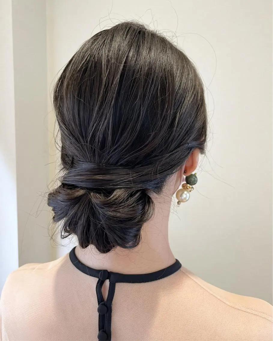セミロング ヘアアレンジ ヘアセット サソウ ユリエ🥥のヘアスタイル
