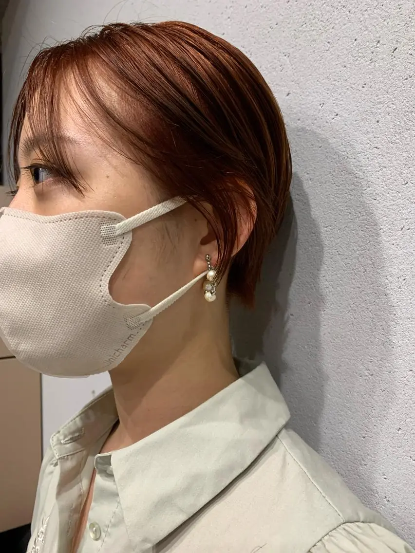 ショート カラー ボブパーマコテ巻き風 パーマNo1深江秀平のヘアスタイル