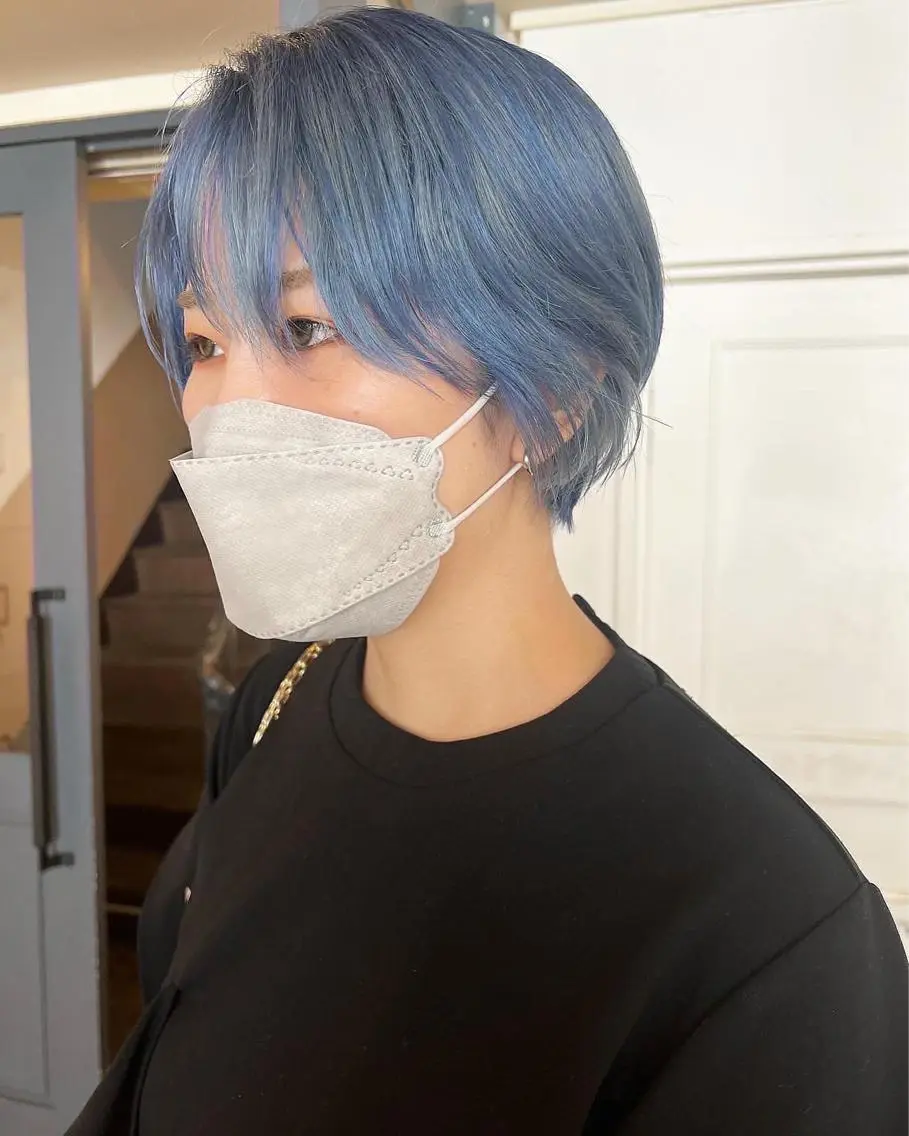 ショート カラー パーマ ヘアアレンジ メンズ キッズ ネイル マツエク・マツパ アイブロウ アディクシーカラー 眉カラー ウルフレイヤーカット /チヒロのヘアスタイル