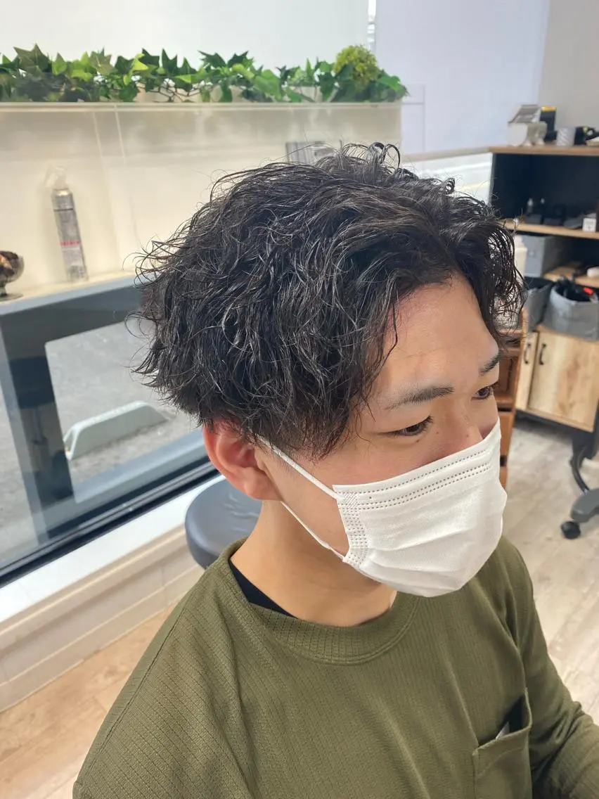 パーマ メンズ 髪質改善 メンズパーマゆうひのヘアスタイル