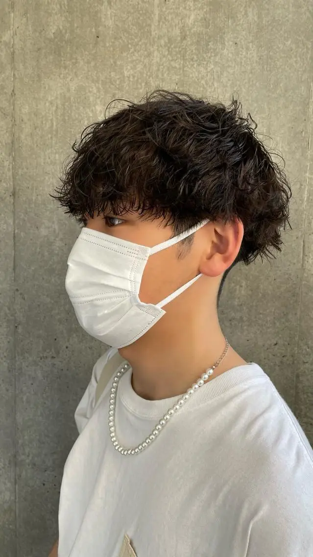 パーマ メンズ もりたみかこ 美容師お休み中のヘアスタイル