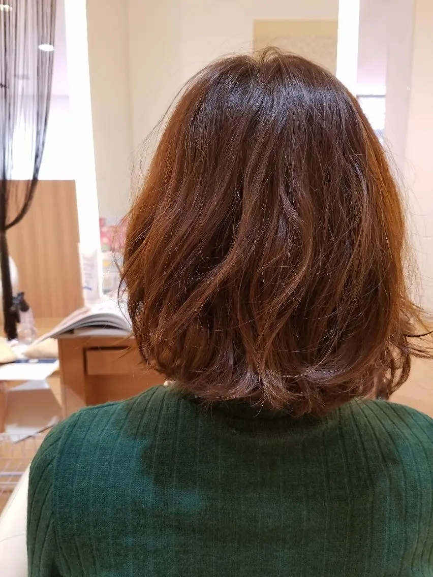 ショート パーマ ボブ 髪質改善/ハイライト 小林秀樹のヘアスタイル