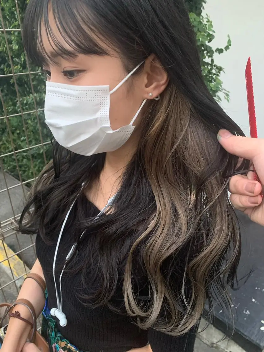 ロング カラー ベージュカラー ブラウンカラー ブラウンベージュ スダユーヤ 💫推しカラーウルフのヘアスタイル