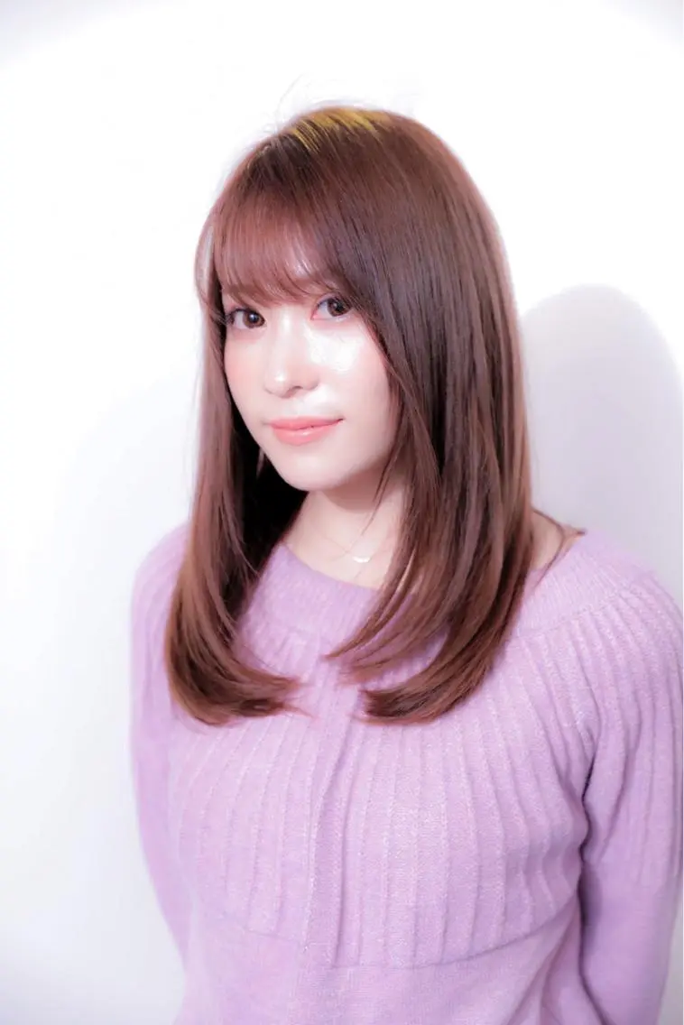 セミロング カラー パーマ ヘアアレンジ ✨関西No1✨ 春木淳也のヘアスタイル