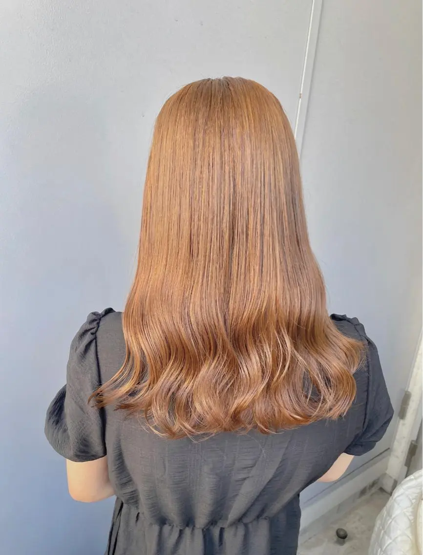 ロング カラー ヘアカラー トリートメント ヘッドスパ ヘアセット ベージュカラー💖 やすひろのヘアスタイル