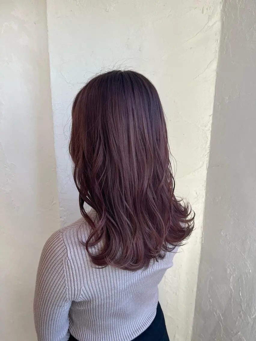 セミロング カラー ブラウンカラー ピンクカラー ピンクブラウン 💛ハイトーン💛 りむのヘアスタイル