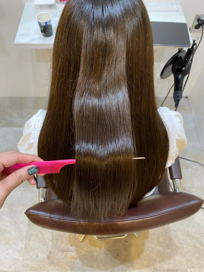 ロング カット ヘアカラー トリートメント 【髪質改善　艶髪】 布川　莉穂のヘアスタイル