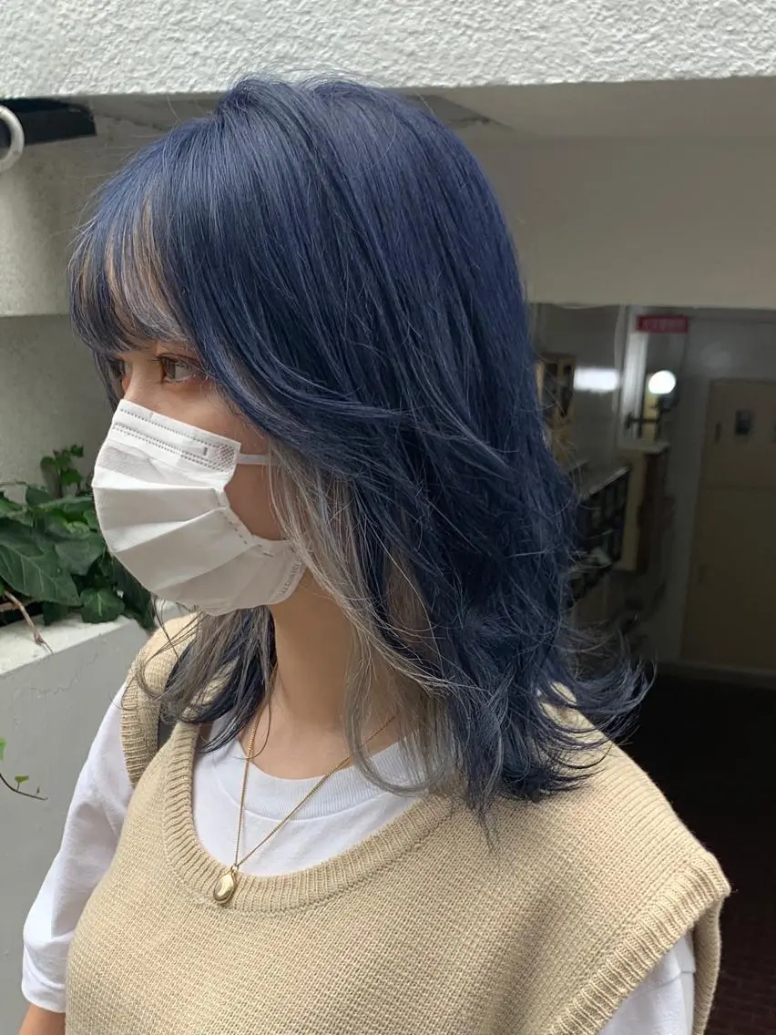 ミディアム カラー ヘアアレンジ 憧れの艶ハイトーンへ 🌙サイダサキのヘアスタイル