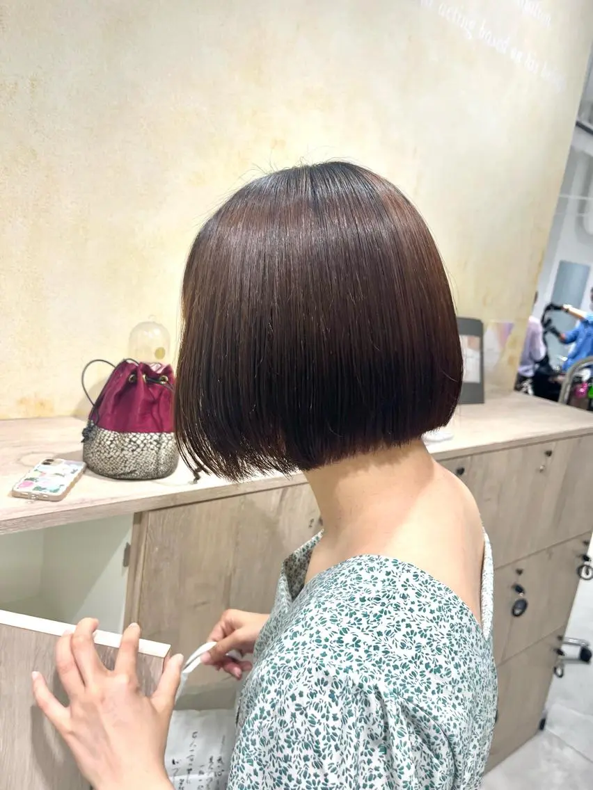 ショート カット 縮毛矯正 ボブ/美髪矯正 /佐藤　奈巳のヘアスタイル