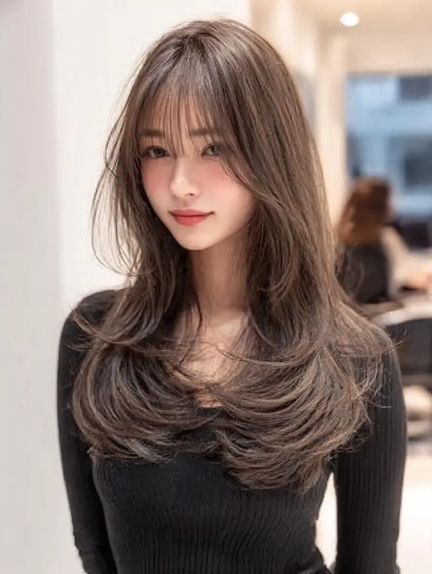 セミロング ハッシュカット 髪質改善 レイヤーカット 縮毛矯正 トリートメント カット ヘアカラー トリートメント 生艶髪&レイヤー🔔 渋谷お薦めNo.1✨のヘアスタイル