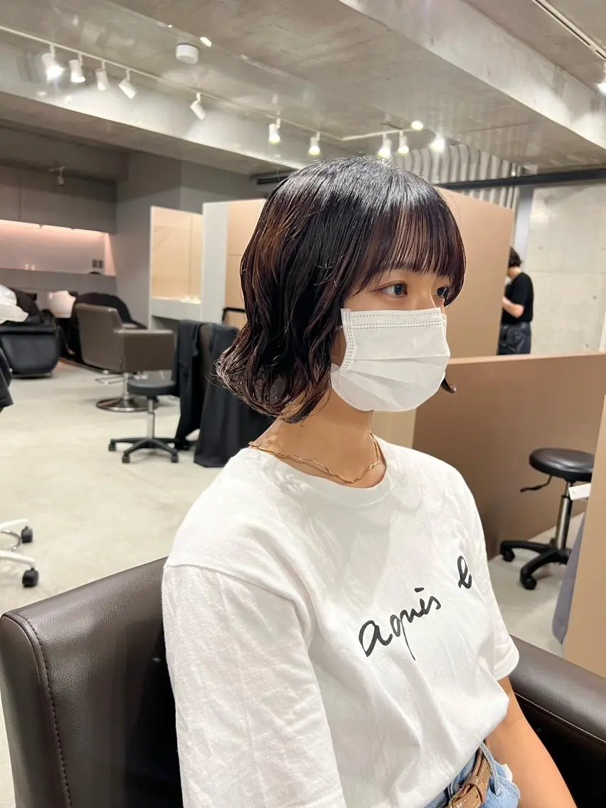 パーマ カット パーマ トリートメント ボブパーマコテ巻き風 パーマNo1深江秀平のヘアスタイル