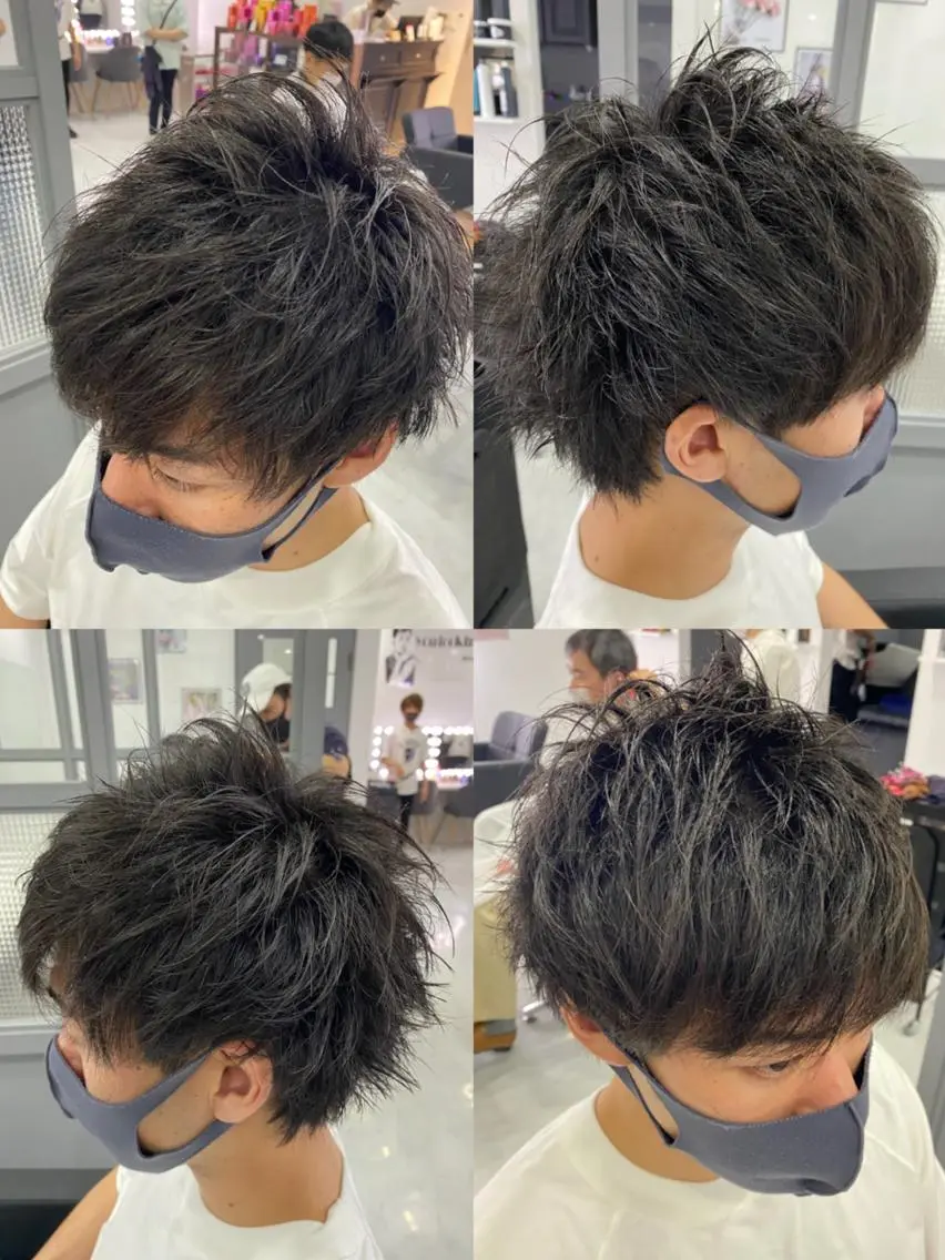 ショート カラー パーマ ヘアアレンジ メンズ カット 🔥メンズパーマ 特化 渡辺一翔のヘアスタイル