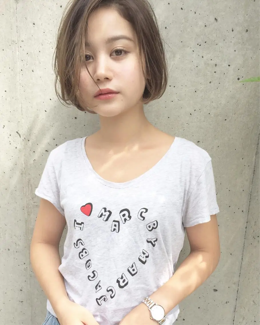 ショート カラー パーマ ヘアアレンジ メンズ キッズ ネイル マツエク・マツパ ショートボブ ボブ ショートヘア 小顔カット ショートネイル 顔まわりレイヤー× 韓国ヘアオタベシンヤのヘアスタイル