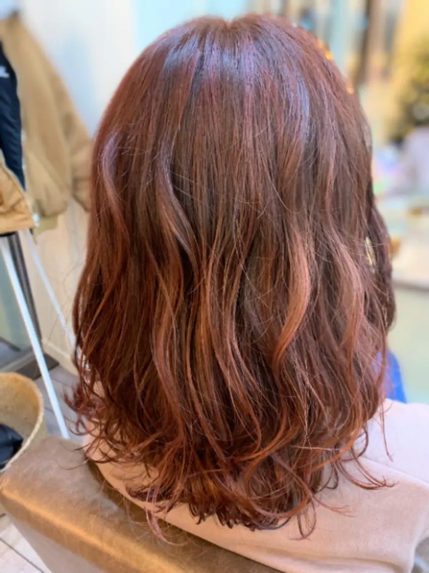ミディアム カラー ヘアカラー 鶴見 和美のヘアスタイル