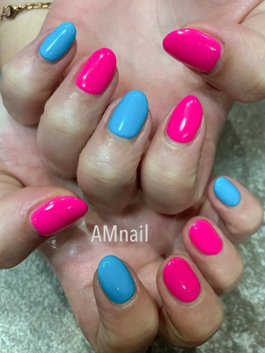ネイル オフィスネイル ワンカラーネイル シンプルネイル ハンドネイル Am:nail 柏 SUE（スゥ）のネイルデザイン