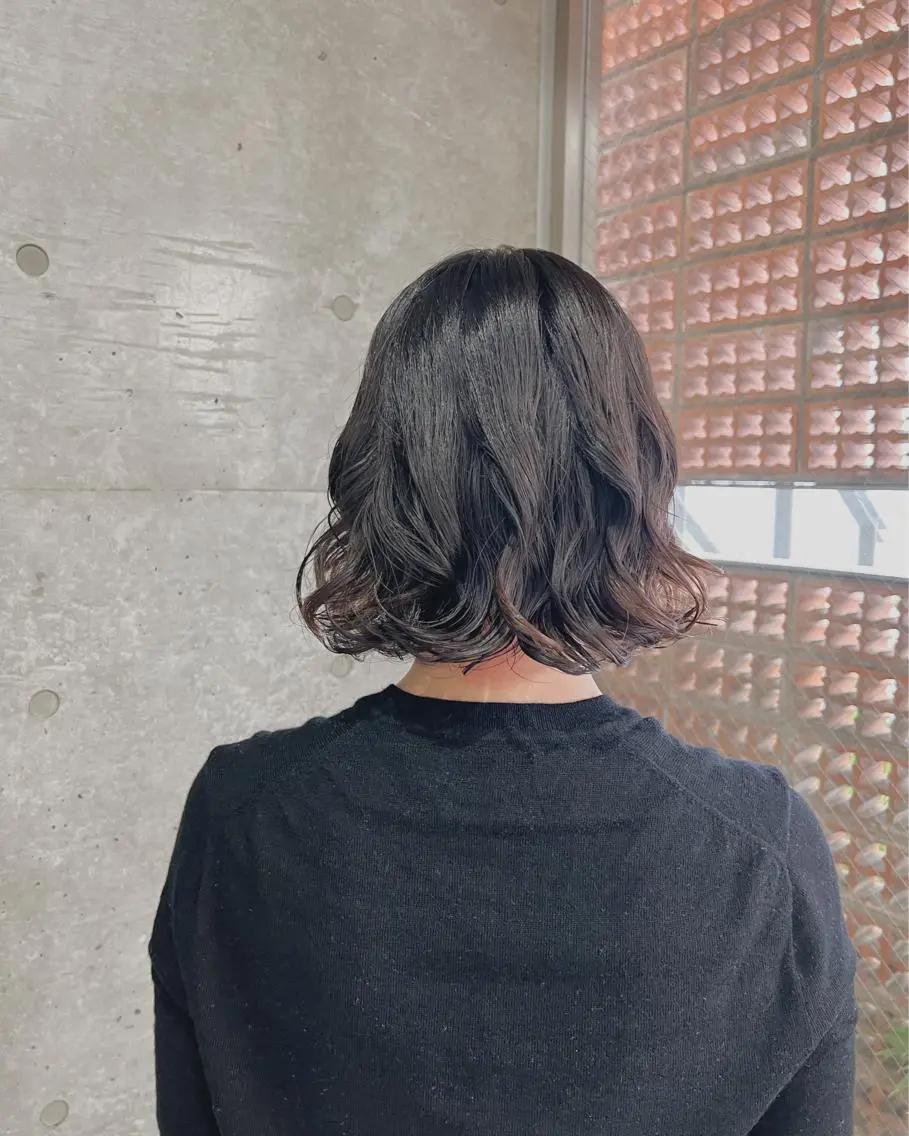 パーマ カット パーマ トリートメント ボブパーマコテ巻き風 パーマNo1深江秀平のヘアスタイル