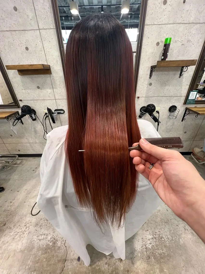 ロング 韓国パーマ 美容師 和田爽良のヘアスタイル