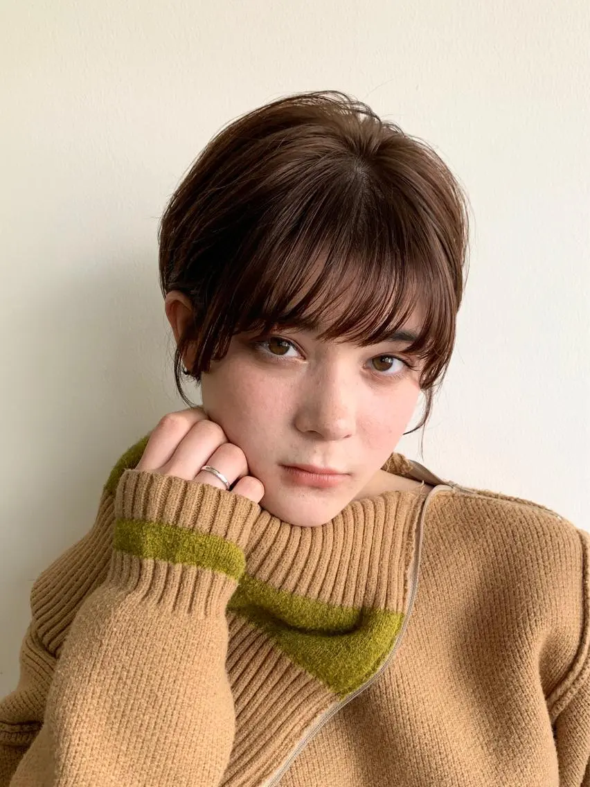 ショート カット トリートメント ヘアセット 🌿似合わせ透明感 カラー松本朋幸🌿のヘアスタイル