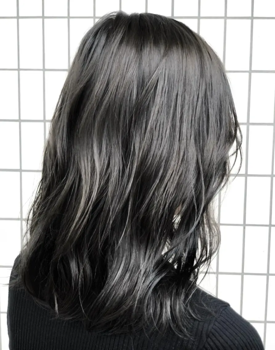 ロング カラー ヘアアレンジ 透明感カラー グレージュ 美容室sand 横浜のヘアスタイル
