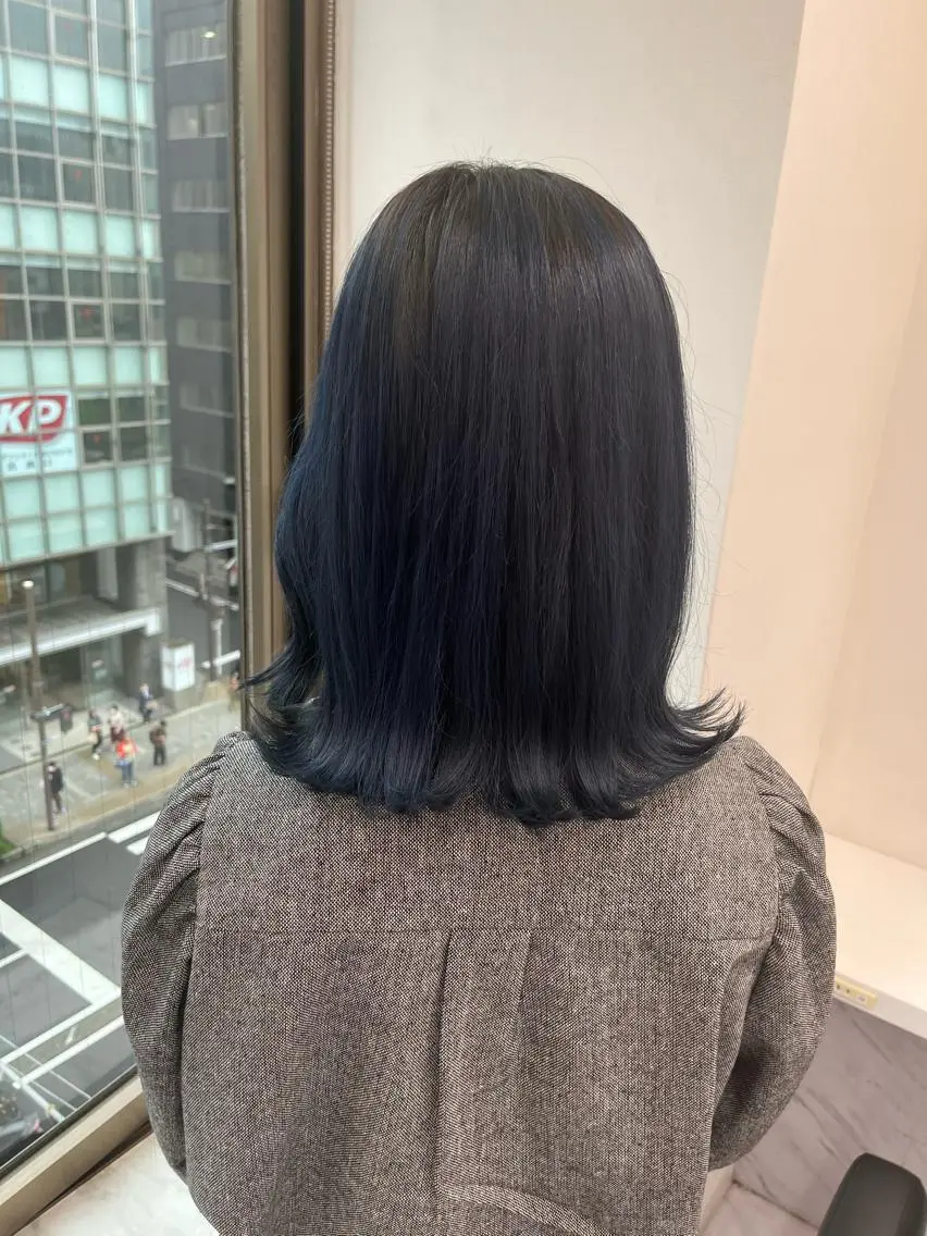 セミロング ヘアカラー トリートメント ヘッドスパ ヘアセット 寒色/ベージュヘア ブリーチありMiOのヘアスタイル